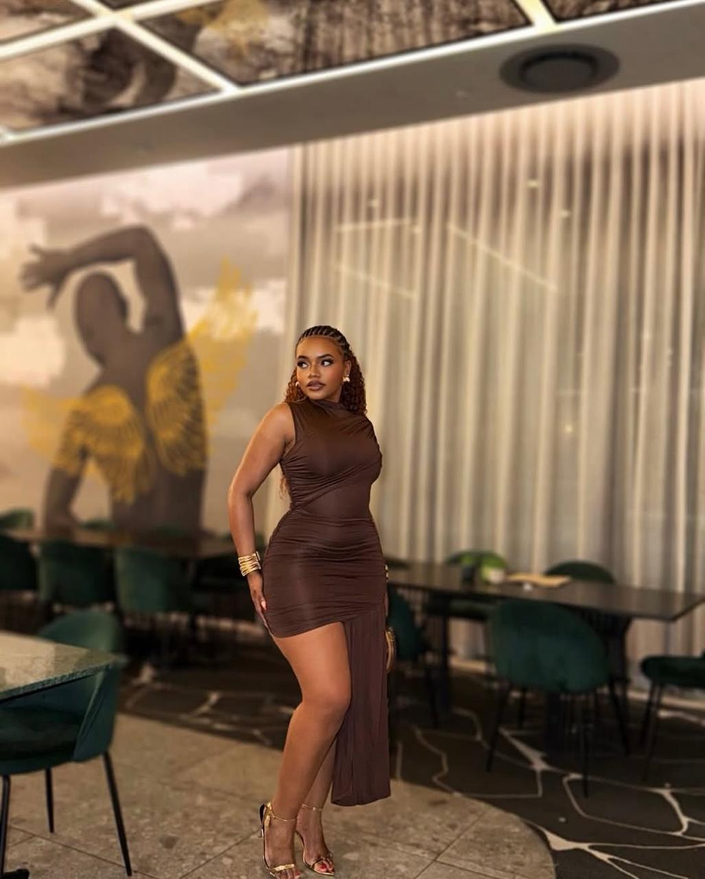 The Alf Boutique - One Shoulder Body Con Mini Dress