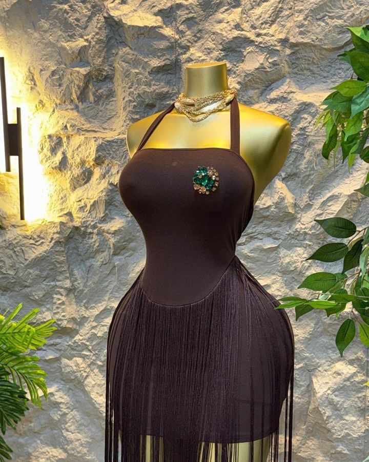 The Alf Boutique - Brown Bodycon Dress