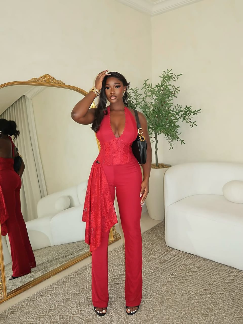 The Alf Boutique - Red Set with Pants