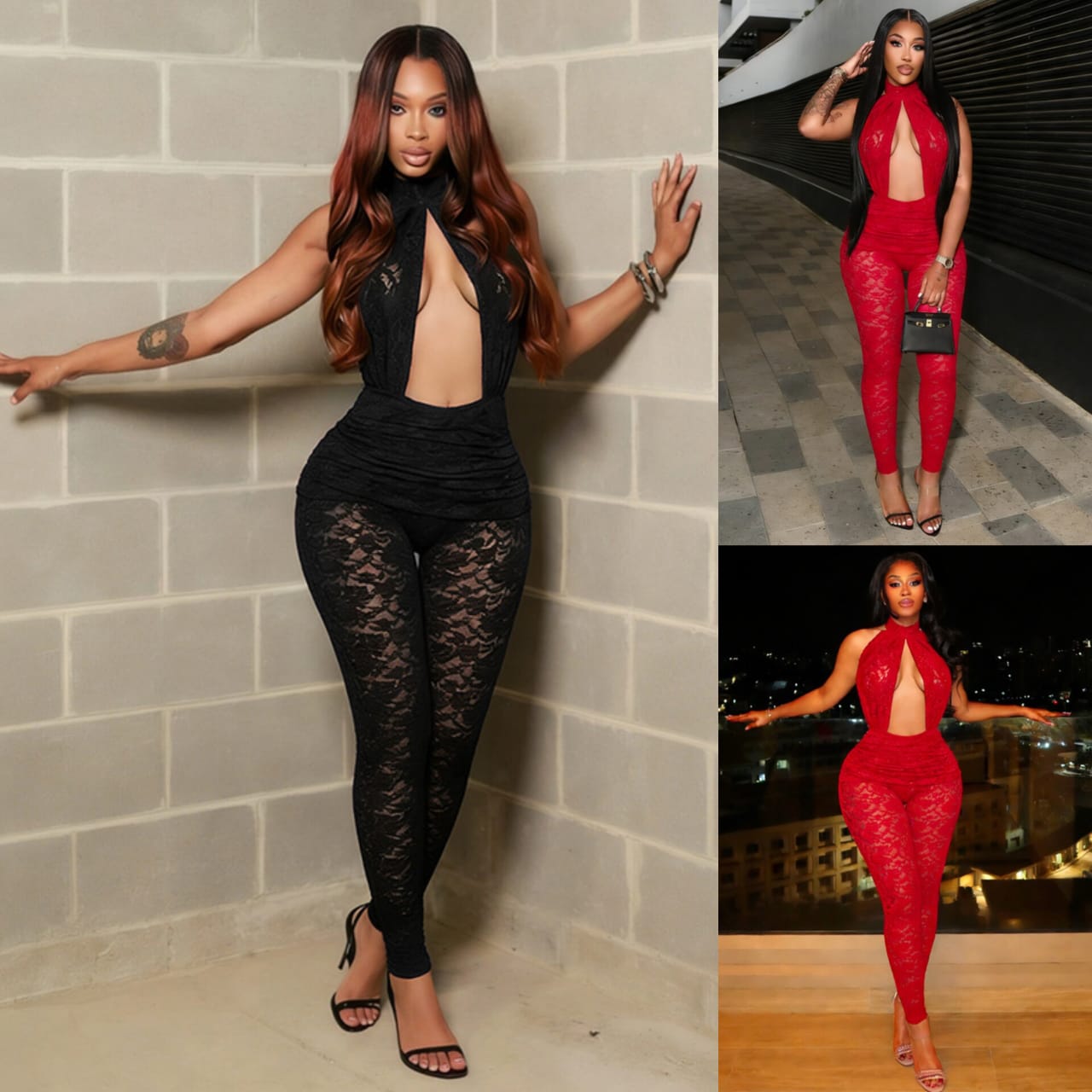 The Alf Boutique - Low cut Laced One Piece