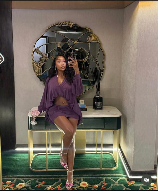 The Alf Boutique - Long Top with Mini Skirt