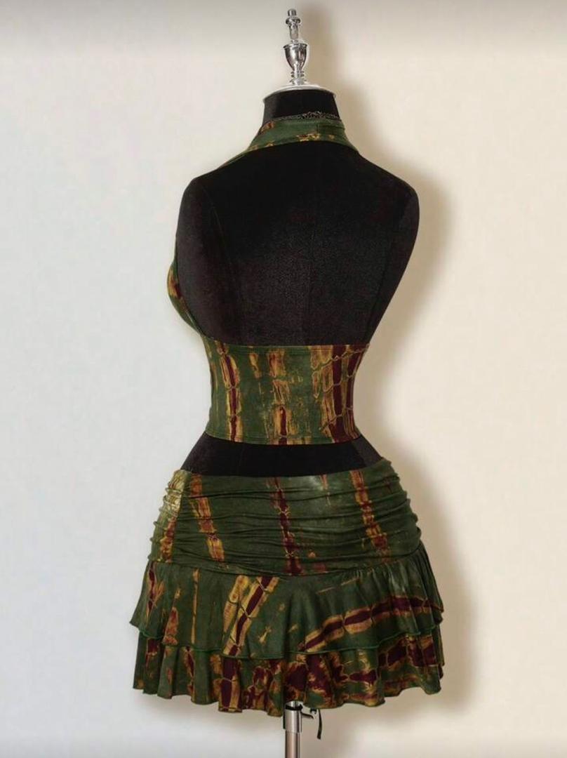 The Alf Boutique - Open Cut Top with Mini Dress Set