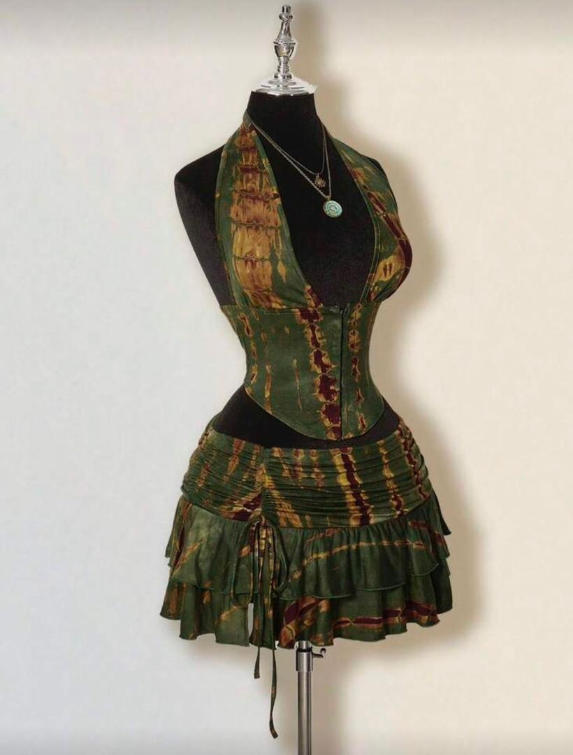 The Alf Boutique - Open Cut Top with Mini Dress Set