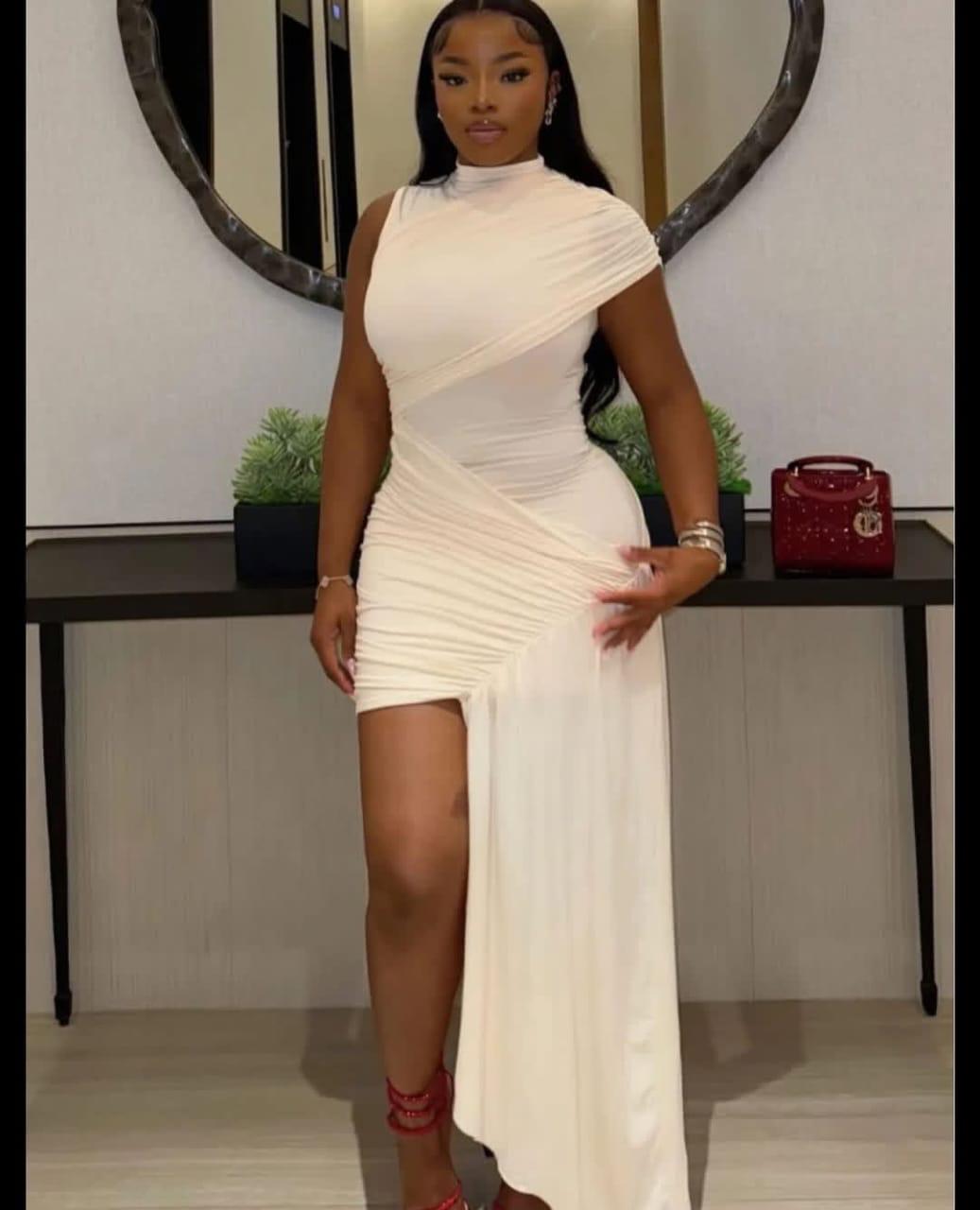 The Alf Boutique - One Shoulder Body Con Mini Dress
