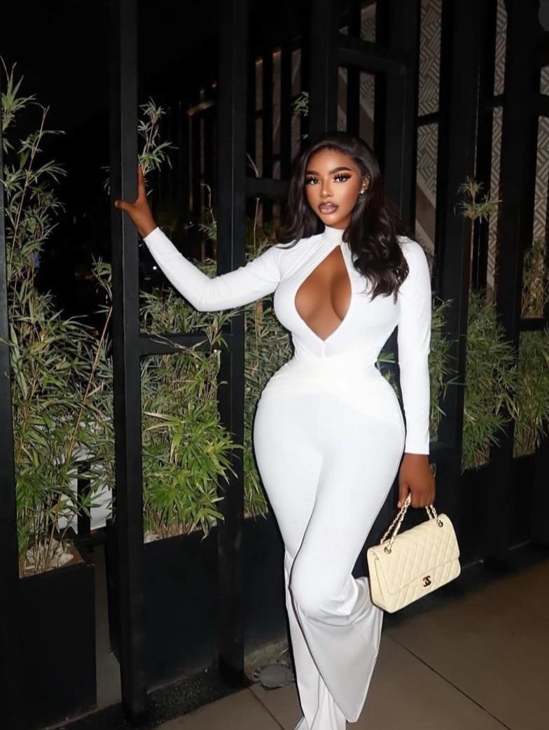 The Alf Boutique - Low Cut Body Con Jumpsuit Piece